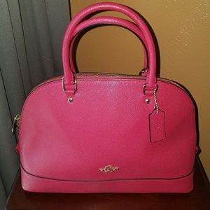 Authentic Coach leather satchel handbag